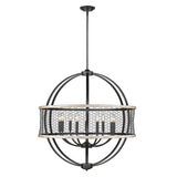 Chowchilla 9-Light Steel Dimmable Globe Chandelier