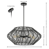 Coldagh 5-Light Dimmable Geometric Chandelier