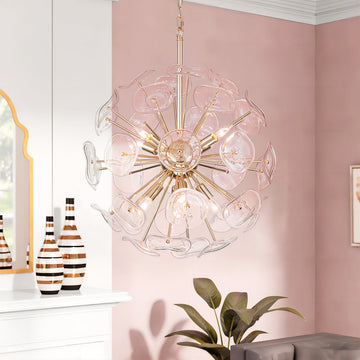 Colstrip 8-Light Iron Dimmable Sputnik Sphere Chandelier