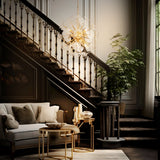 Colstrip 8-Light Iron Dimmable Sputnik Sphere Chandelier