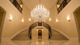 Maria Theresa Silver Crystal Chandelier H60xW52 in Grand Foyer