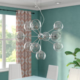 Dayton 10-Light Steel Dimmable Sputnik Sphere Chandelier
