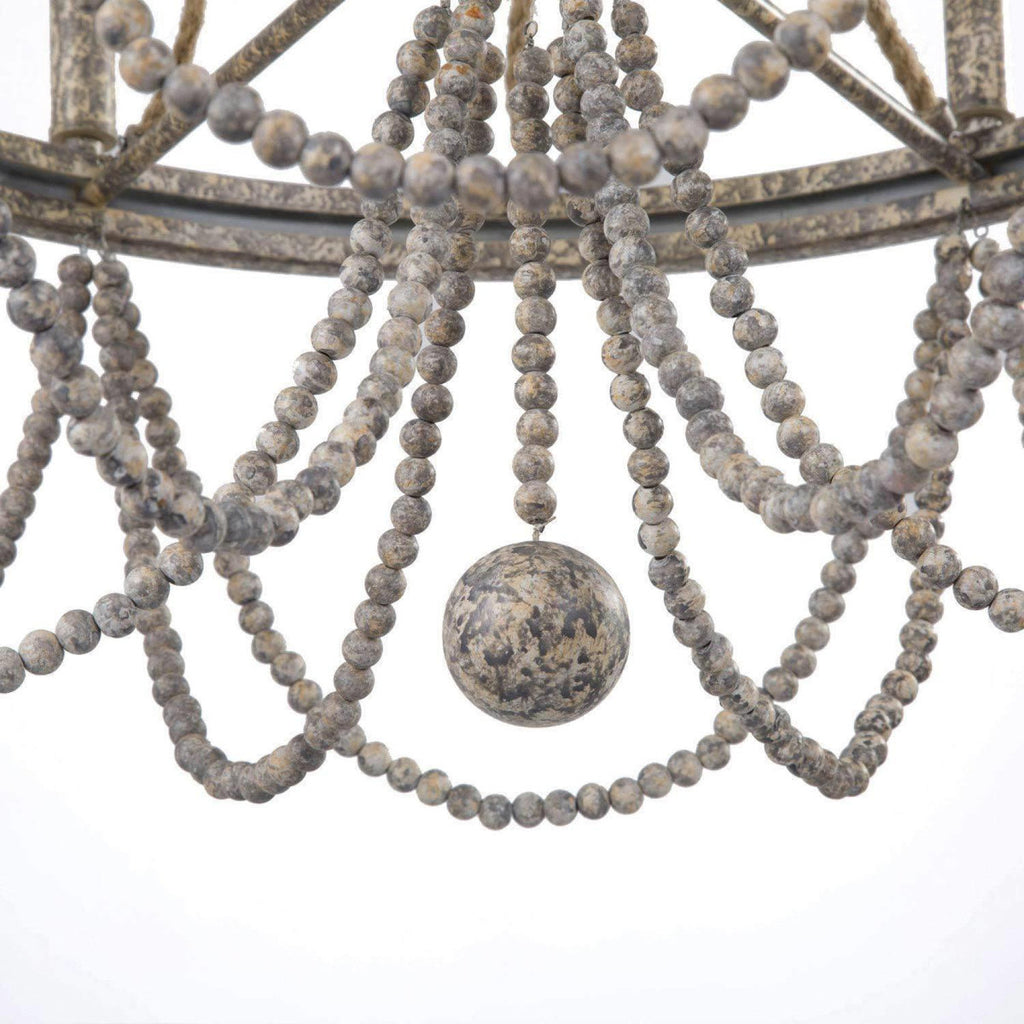 Dianthus 6-Light 25.6'' W Candle Style Beaded Modern Farmhouse Empire Dining Room Chandelier ETL Certified