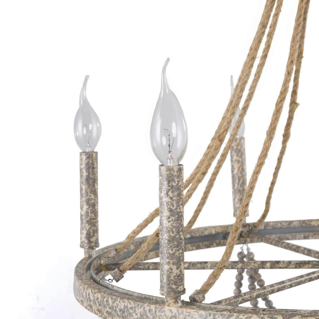 Dianthus 6-Light 25.6'' W Candle Style Beaded Modern Farmhouse Empire Dining Room Chandelier ETL Certified