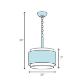 Downes 12-Light Dimmable Drum Chandelier