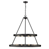 Easterwood 15-Light Steel Dimmable Round Chandelier