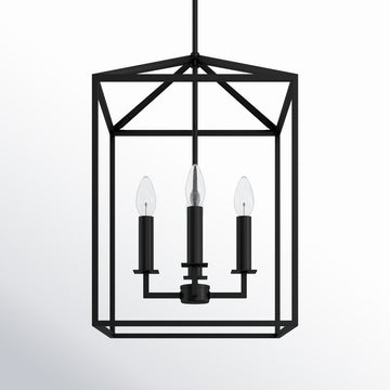 Ellis 4-Light Dimmable Lantern Square / Rectangle Chandelier