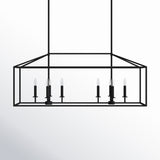 Ellis 4-Light Dimmable Lantern Square / Rectangle Chandelier