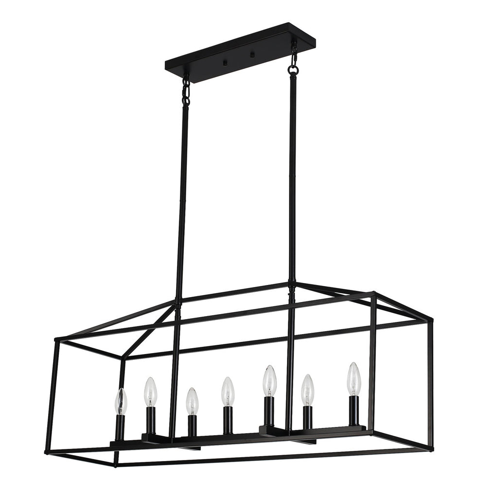 Entrekin 7-Light Dimmable Kitchen Island Square / Rectangle Chandelie