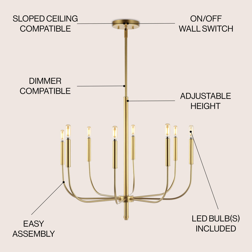 Exzavion 8-Light Dimmable Classic / Traditional Chandelier