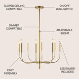 Exzavion 8-Light Dimmable Classic / Traditional Chandelier