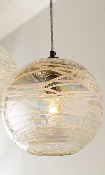 Swirling Glass Globe Pendant Light - F100-169