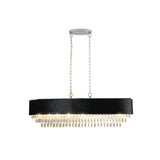 Garrett Crystal Chandelier with Imitation Velvet Shade & Adjustable Chain (Bulb Not Included)