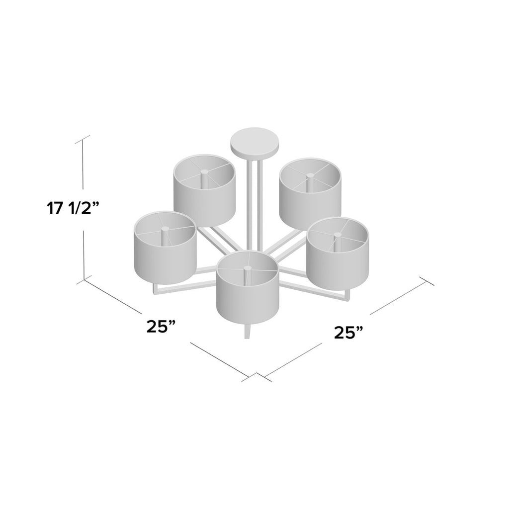 Glendive 5-Light Dimmable Sputnik Sphere Chandelier