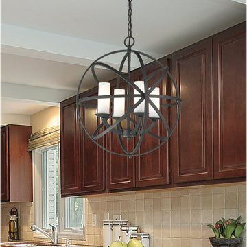 Grammont 4-Light Glass Dimmable Globe Chandelier