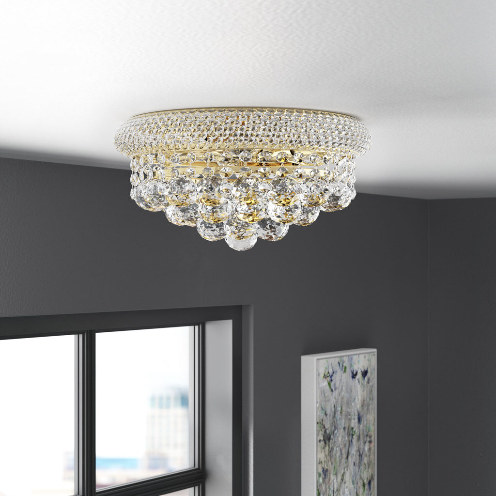 Hallsburg Flush Mount Crystal Chandelier