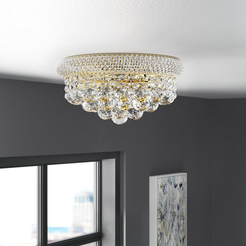 Hallsburg Flush Mount Crystal Chandelier