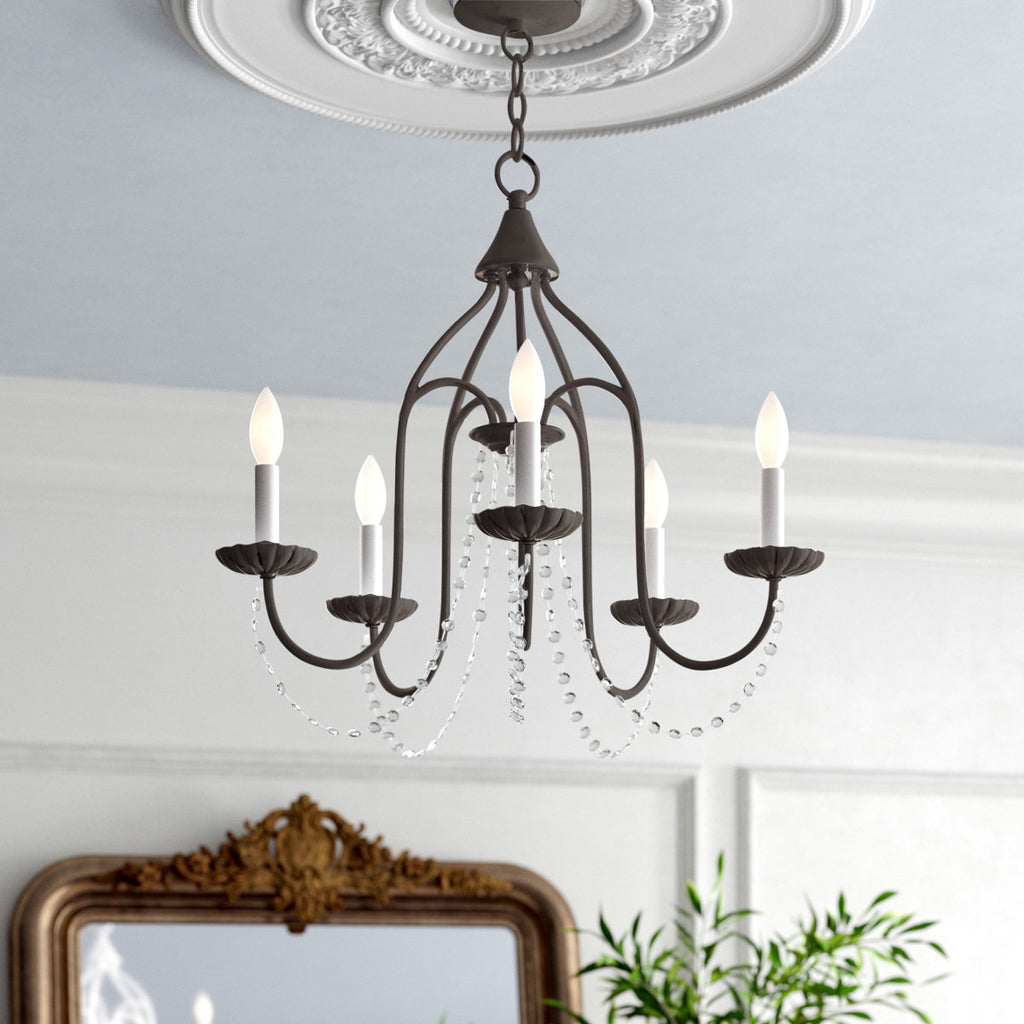 Hauppauge 5-Light Dimmable Classic / Traditional Chandelier