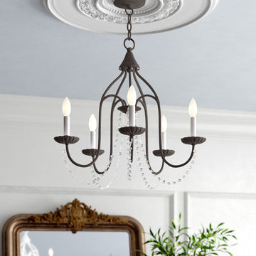 Hauppauge 5-Light Dimmable Classic / Traditional Chandelier