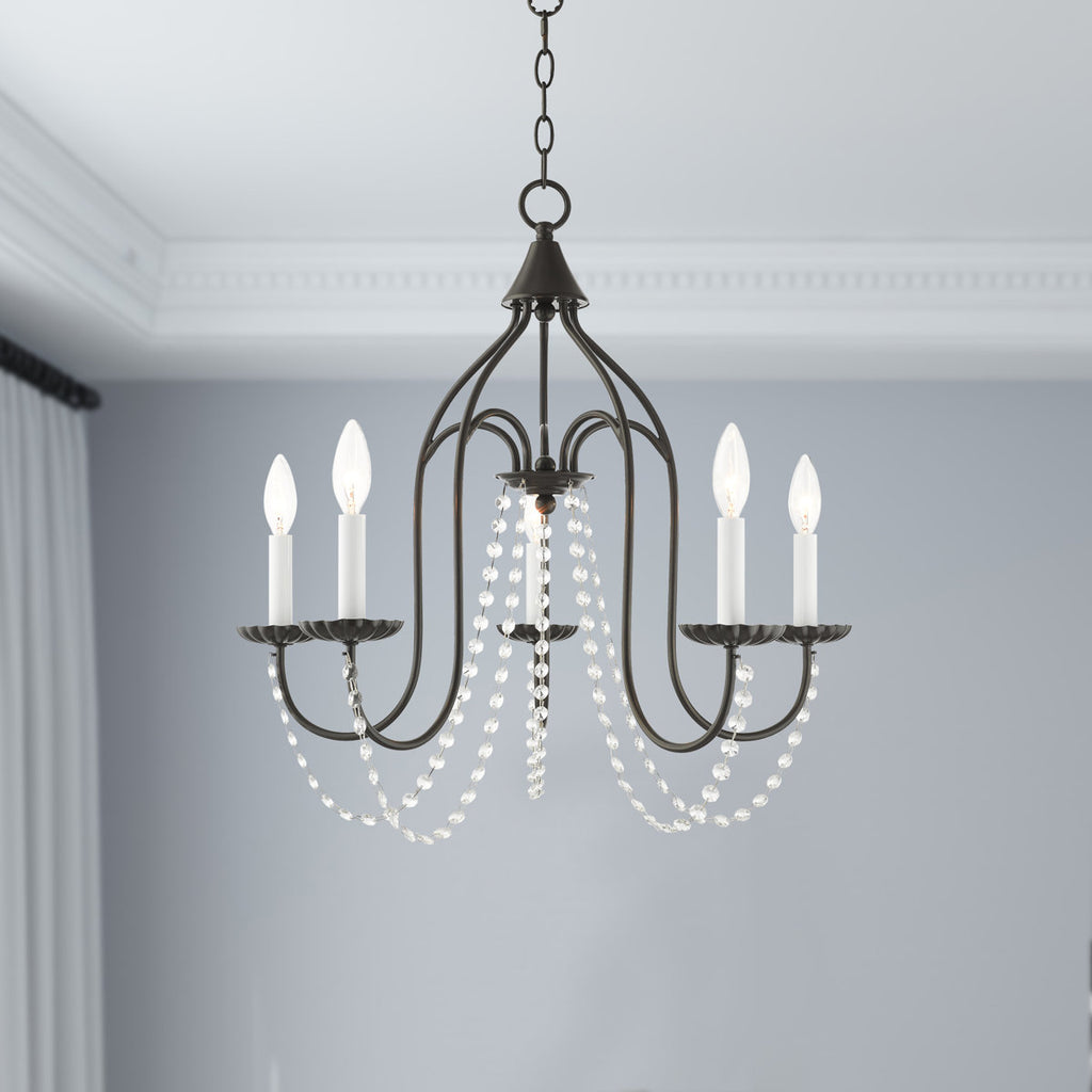 Hauppauge 5-Light Dimmable Classic / Traditional Chandelier