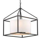 Hodder 5-Light Steel Dimmable Square Chandelier