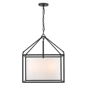 Hodder 5-Light Steel Dimmable Square Chandelier