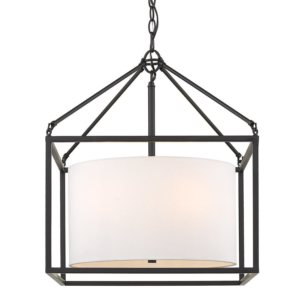 Hodder 5-Light Steel Dimmable Square Chandelier