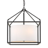 Hodder 5-Light Steel Dimmable Square Chandelier