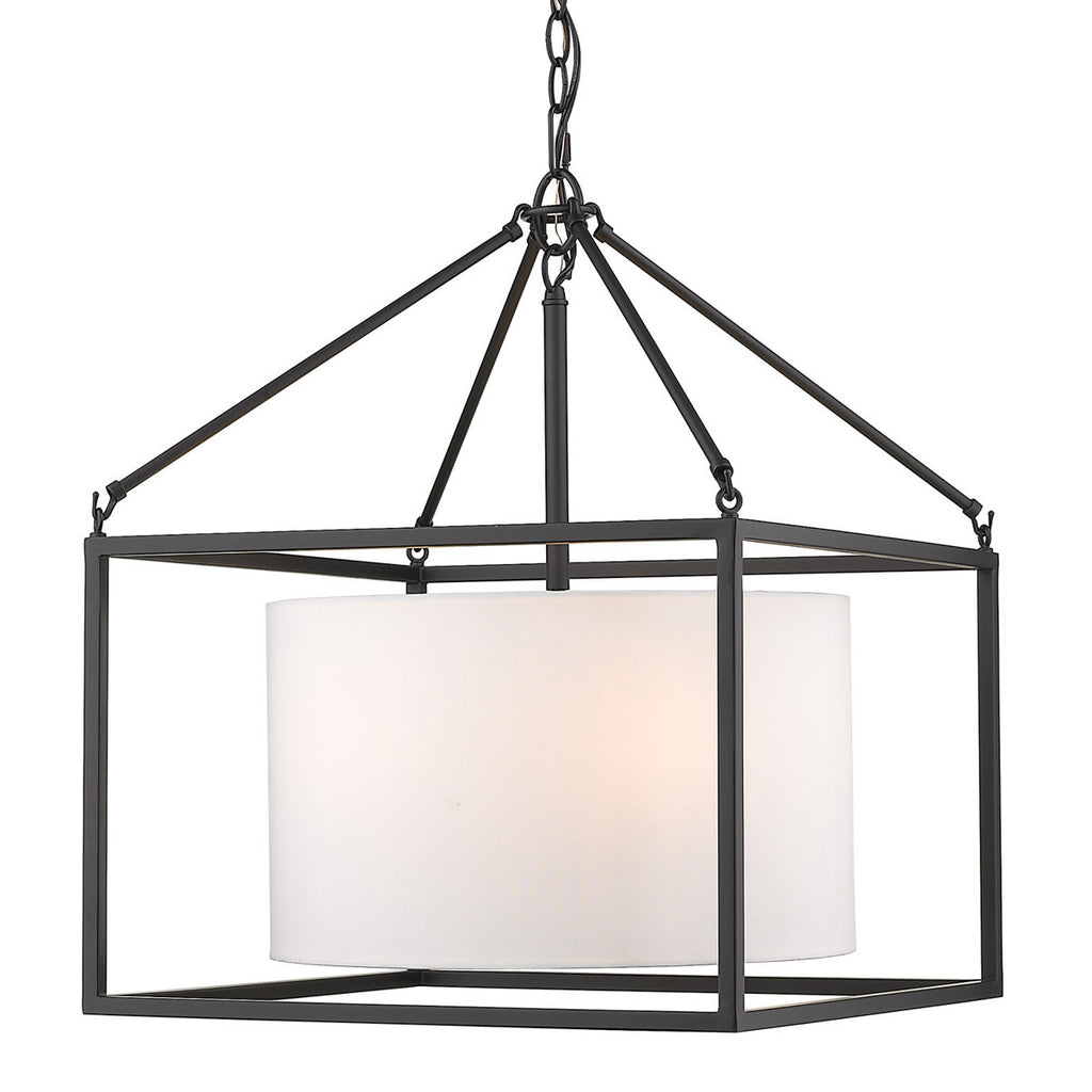 Hodder 5-Light Steel Dimmable Square Chandelier