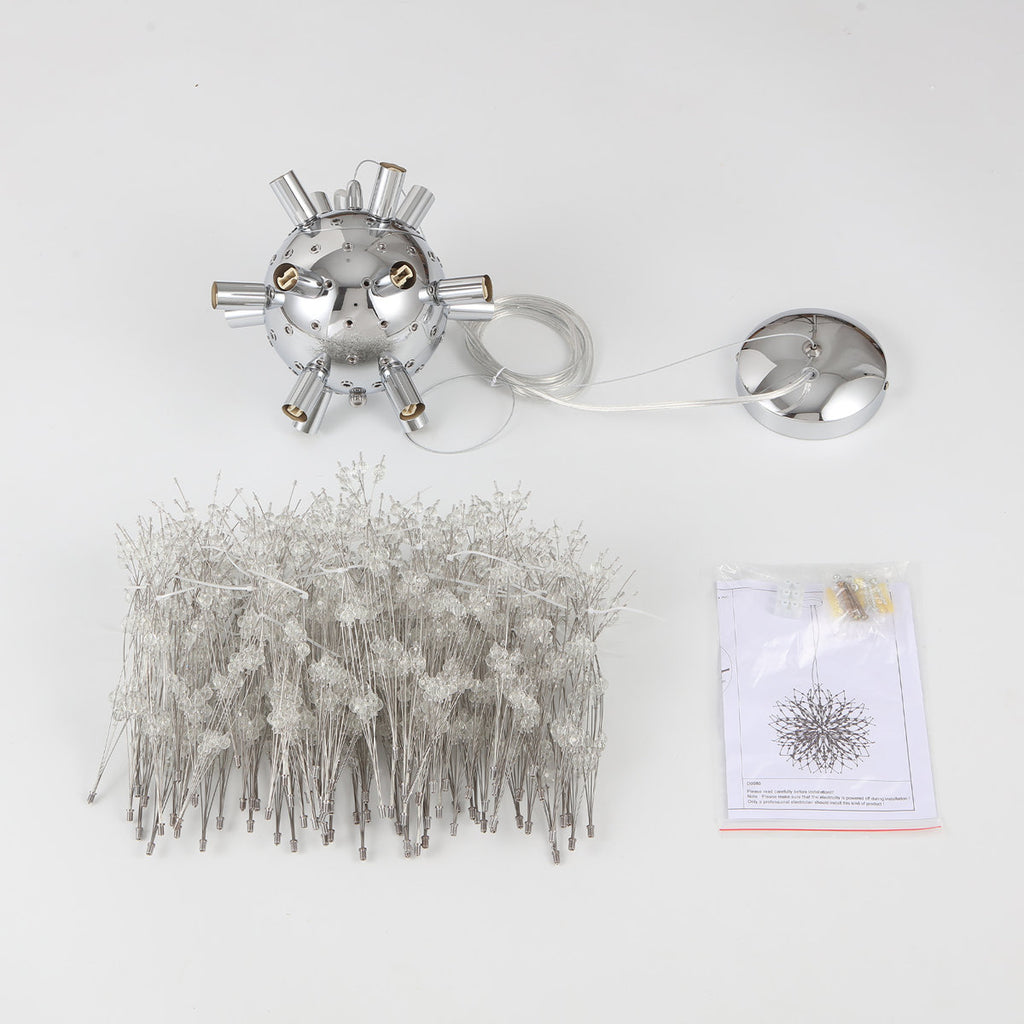 Kenden 16-Light Dimmable Sputnik Sphere Crystal Chandelier