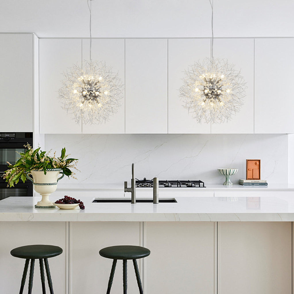 Kenden 16-Light Dimmable Sputnik Sphere Crystal Chandelier