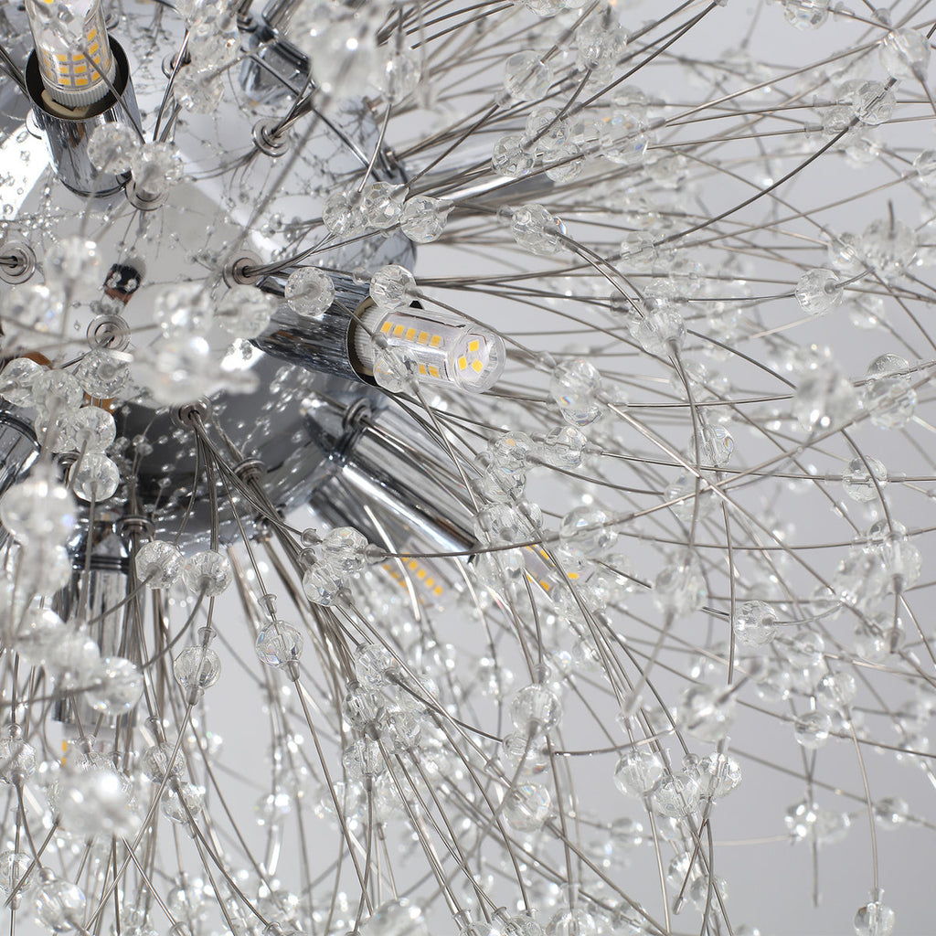 Kenden 16-Light Dimmable Sputnik Sphere Crystal Chandelier