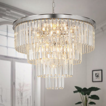Macguiness 11-Light Dimmable Tiered Chandelier