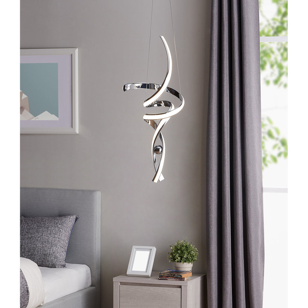 Midland 2-Light Dimmable LED Geometric Chandelier