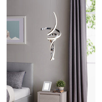 Midland 2-Light Dimmable LED Geometric Chandelier