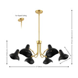 Muccio 6-Light Dimmable Modern Linear Chandelier