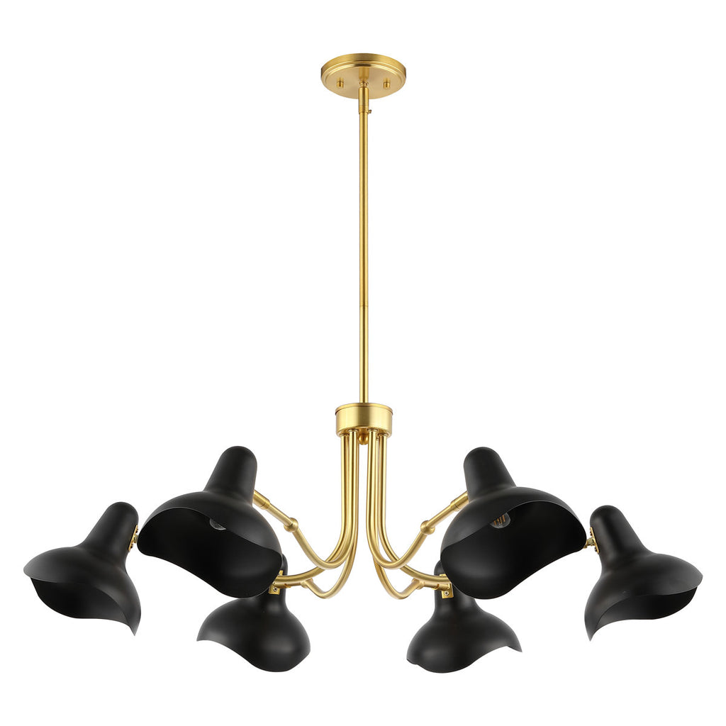 Muccio 6-Light Dimmable Modern Linear Chandelier