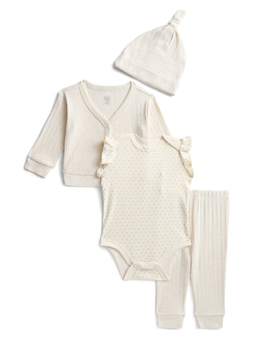 Organic Cotton Baby 4-PieceLayette Gift Set