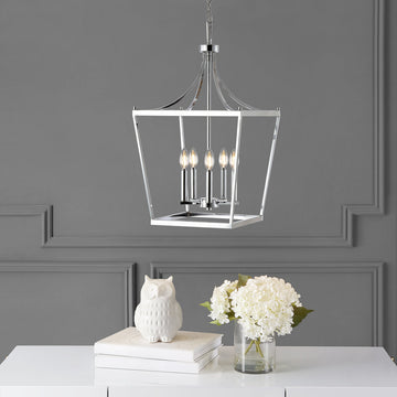 Naranjo 5-Light Dimmable Lantern Geometric Chandelier