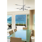 Stapleford 10-Light Dimmable Sputnik Modern Linear Chandelier
