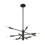Stapleford 8-Light Dimmable Sputnik Modern Linear Chandelier