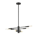 Stapleford 8-Light Dimmable Sputnik Modern Linear Chandelier