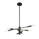 Stapleford 8-Light Dimmable Sputnik Modern Linear Chandelier