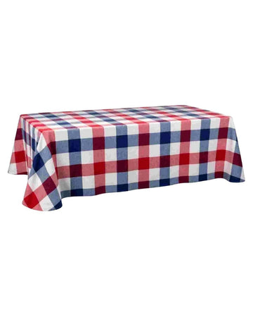90" x 156" Rectangle Tablecloth Oxford Colonial Homestead Multi