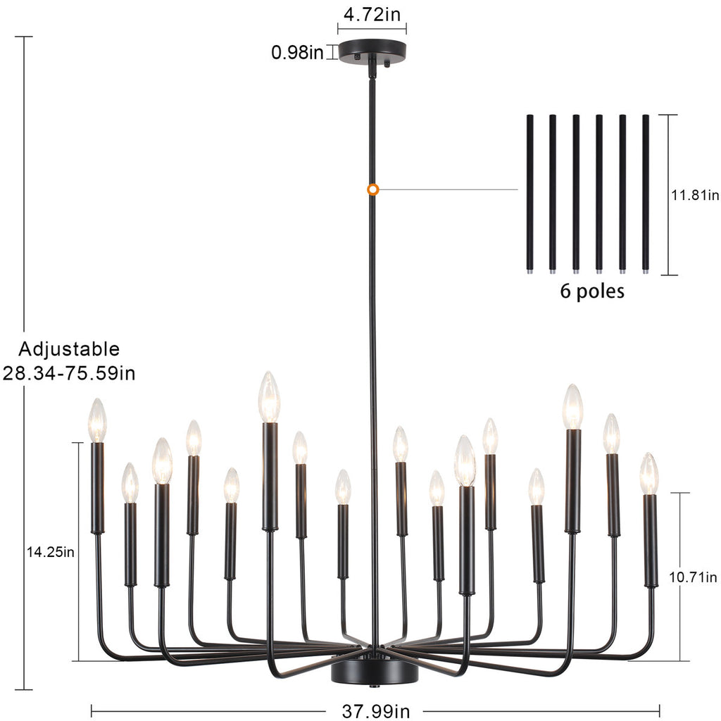 Tamerah 16-Light Dimmable Classic / Traditional Chandelier