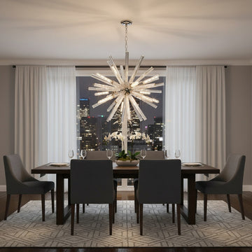 Tietjen 9-Light Glass Dimmable Sputnik Sphere Chandelier