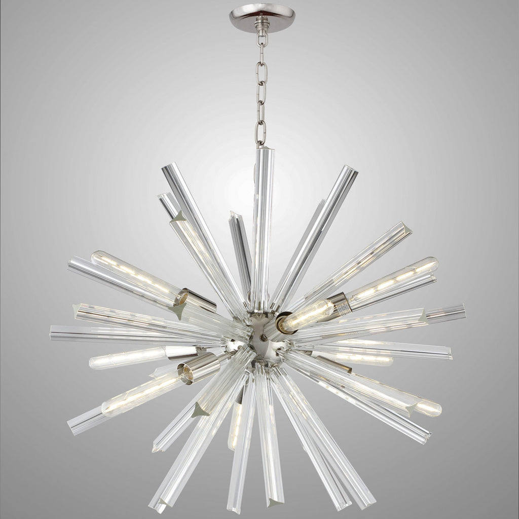Tietjen 9-Light Glass Dimmable Sputnik Sphere Chandelier