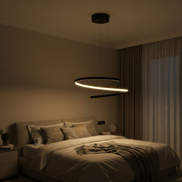 Valerius 1-Light Unique Spiral Geometric LED Chandelier