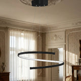 Valerius 1-Light Unique Spiral Geometric LED Chandelier