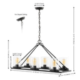 Wyllis 6-Light Dimmable Modern Linear Chandelier